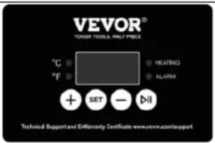 Vevor WBFCHP30OZ - Réglage de la température, du temps et de la conversion en degrés Fahrenheit Celsius - 3