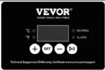 Vevor WBFCHP30OZ - Setting Temperature, Time and Conversion Fahrenheit Degrees Celsius - 2