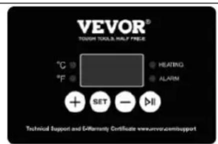 Vevor WBFCHP30OZ - Temperatuur, tijd en conversie in Fahrenheit graden Celsius instellen - 1