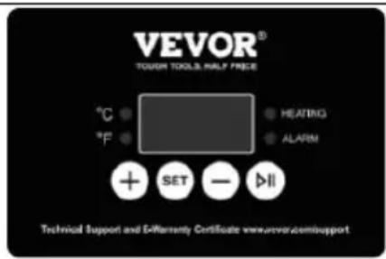 Vevor WBFCHP30OZ - Réglage de la température, du temps et de la conversion en degrés Fahrenheit Celsius - 1