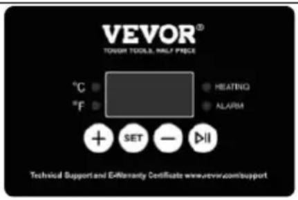 Vevor WBFCHP30OZ - Configuración de temperatura, tiempo y conversión de grados Fahrenheit a grados Celsius - 3