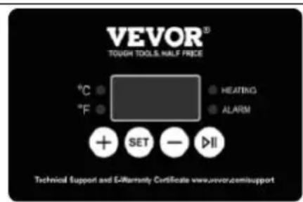 Vevor WBFCHP30OZ - Ställa in temperatur, tid och omvandling Fahrenheit grader Celsius - 1