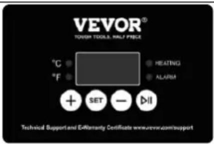 Vevor WBFCHP30OZ - Réglage de la température, du temps et de la conversion en degrés Fahrenheit Celsius - 2