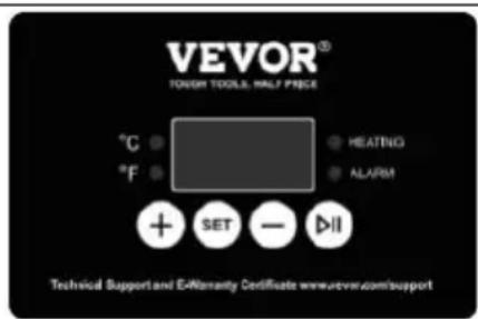 Vevor WBFCHP30OZ - Temperatuur, tijd en conversie in Fahrenheit graden Celsius instellen - 2