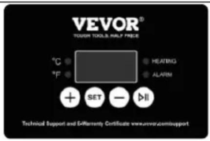 Vevor WBFCHP30OZ - Configuración de temperatura, tiempo y conversión de grados Fahrenheit a grados Celsius - 1