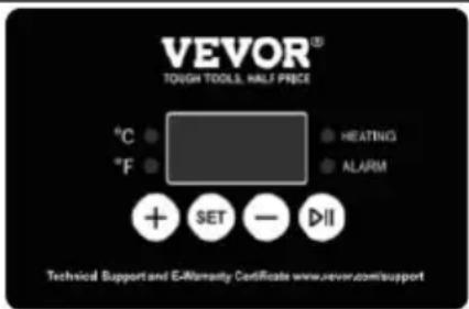 Vevor WBFCHP30OZ - Einstellen von Temperatur, Zeit und Umrechnung von Fahrenheit in Grad Celsius - 2
