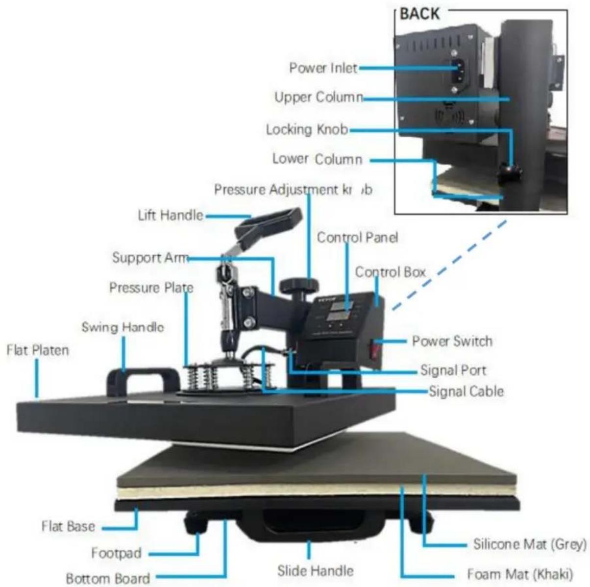 Vevor SJY-H12151M - DIAGRAMME DU PRODUIT - 1