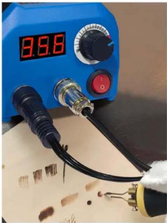 Vevor LH55 - Tips for using wood burning pen tips - 2
