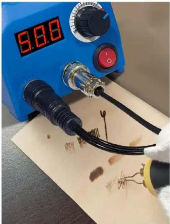 Vevor LH55 - Tips for using wood burning pen tips - 3