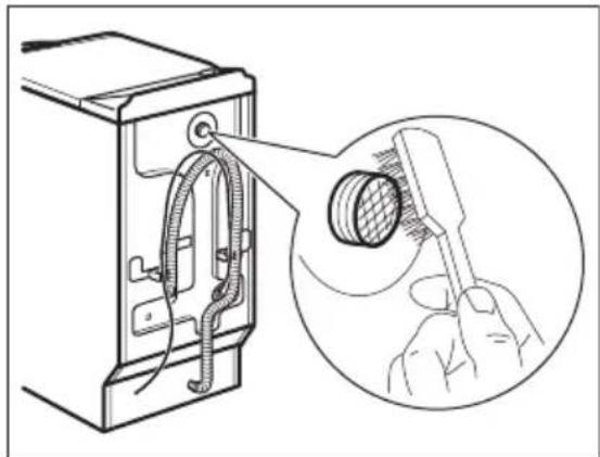 AEG LTX6G7210AM - Cleaning the inlet hose and the valve filter - 3