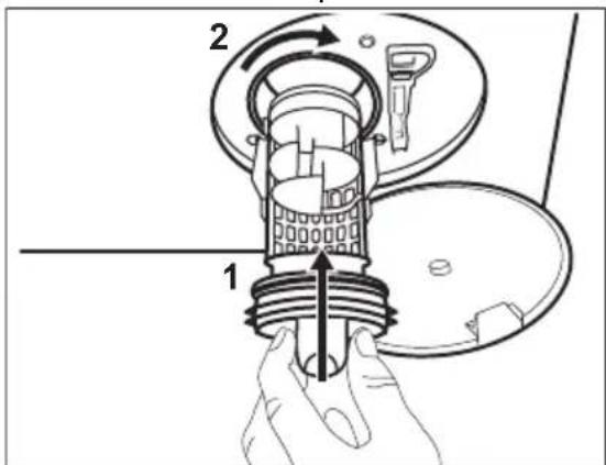 AEG L6FE8444GM - Pour nettoyer la pompe, procédez comme suit : - 7