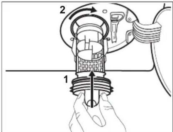 AEG L7FEC84S - Pour nettoyer la pompe, procédez comme suit : - 7