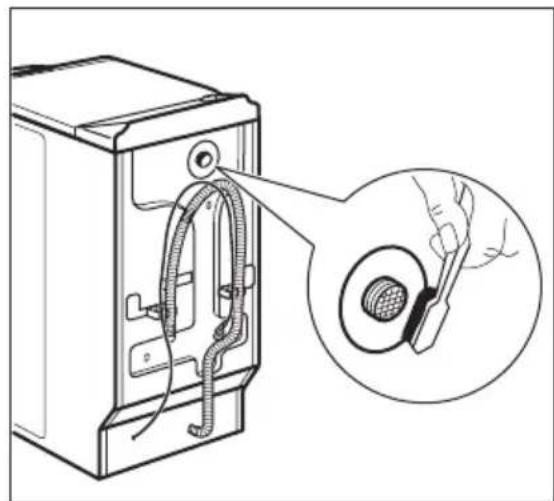 AEG LB1482 - Pour nettoyer les filtres du tuyau d'arrivée d'eau : - 2