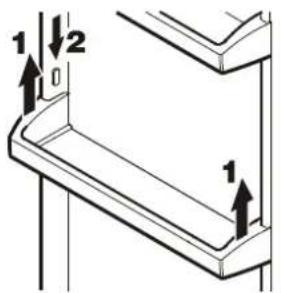 AEG EK26010LIWE - Modificare la posizione delle mensole nello sportello - 1