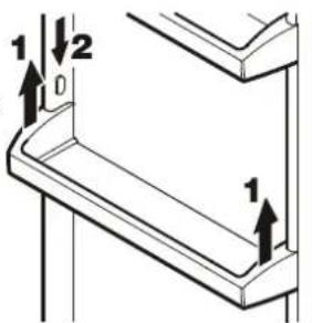 AEG EK26010LIWE - Repositioning the door racks - 1