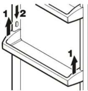 AEG EK26010LIWE - Pour changer de place les balconnets de porte - 1