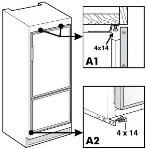 AEG EK26010LIWE - Fasten the appliance in the recess - 1
