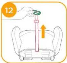 Joie i-Chapp FX - Instalación utilizando el sistema ISOFIX y el cinturón de seguridad de 3 puntos o utilizando solo este último - 8