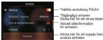 Uni-T UT336E - 3) Trädlös temperaturklämma UT320i Parning - 1
