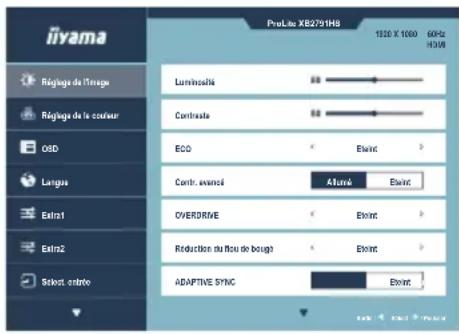 IIYAMA ProLite X2791QS - Ajustement de la hauteur et l'angle de VISION : ProLite XB2491HS / ProLite XB2491H / ProLite XB2791HS / ProLite XB2791QS - 5