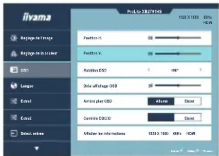 IIYAMA ProLite X2791QS - Ajustement de la hauteur et l'angle de VISION : ProLite XB2491HS / ProLite XB2491H / ProLite XB2791HS / ProLite XB2791QS - 4