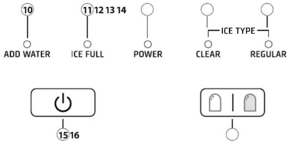 CASO Clear Ice Advanced 3403 - Bedienelemente - 1