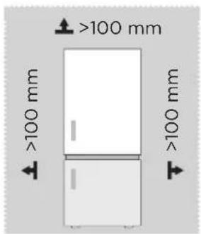 MIDEA MDRB424FGE02 - Përmasat dhe hapësirat - 1