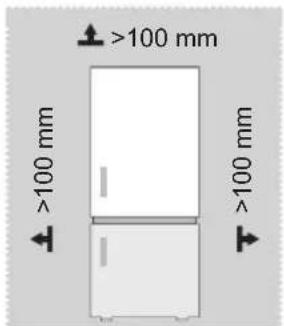 MIDEA MDRB424FGE02 - Wymiary i odstępy - 1