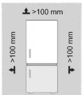 MIDEA MDRB424FGE02 - Matmenys ir tarpai - 1