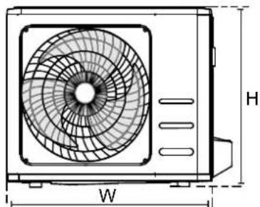 MIDEA All Easy Pro 24 - ABMESSUNGEN DER MONTAGE DER EINHEIT - 2