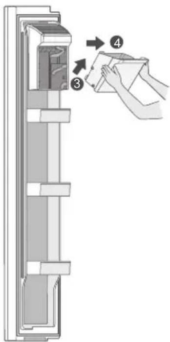 MIDEA MRS25I7BST - Utilisation du compartiment à glaçons - 2