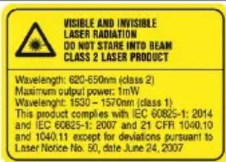 HILTI P3D 800 - Informace o laseru - 1