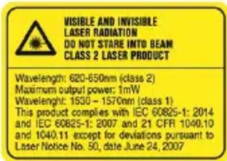 HILTI P3D 800 - Laser information - 1
