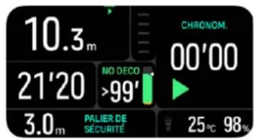 SUUNTO Nautic - Utilisation du chronomètre en plongée - 1