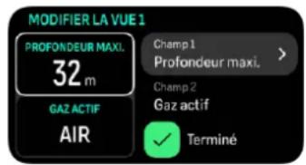 SUUNTO Nautic - Modification d'une vue - 1