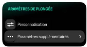 SUUNTO Nautic - Paramètres de plongée - 1