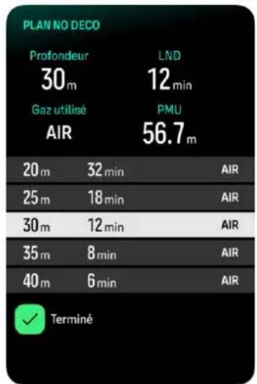 SUUNTO Nautic - Comment planifier une plongée sans décompression - 5