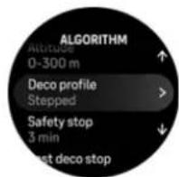 SUUNTO Nautic - Profil de décompression - 1
