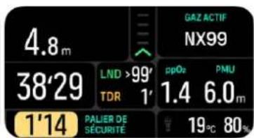 SUUNTO Nautic - Exemple : mode multi-gaz - 6