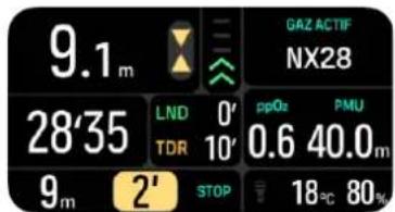 SUUNTO Nautic - Exemple : mode multi-gaz - 3