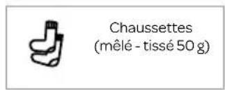 Chaussettes (mêlé - tissé 50 g)