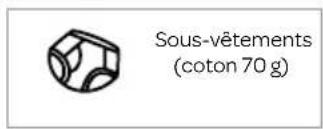 Sous-vêtements (coton 70 g)