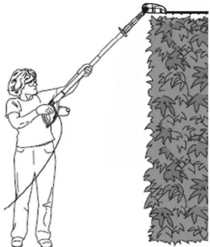 FLEXOTRIM THS 500 PRO - Using the pole hedge trimmer - 1