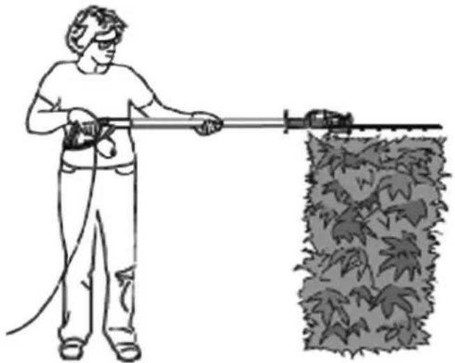 FLEXOTRIM THS 500 PRO - Using the pole hedge trimmer - 2