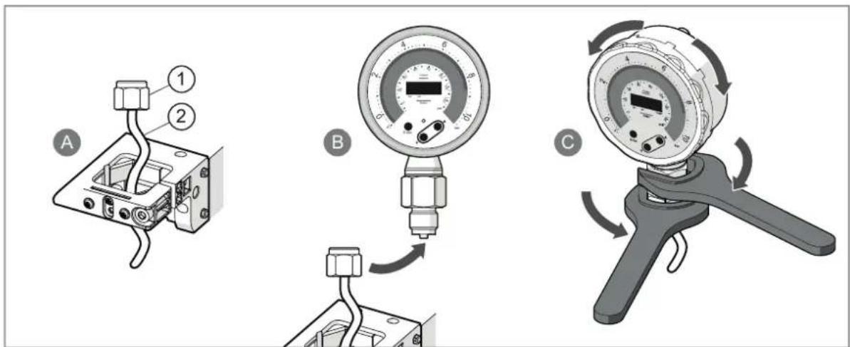 IFM E30584 - Monter l'appareil dans le dispositif de fixation - 1