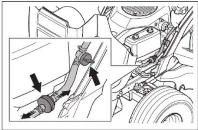 HUSQVARNA TS 218T - To replace the fuel filter - 1