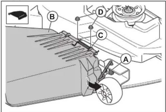 HUSQVARNA TS 218T - To install the side discharge chute - 1