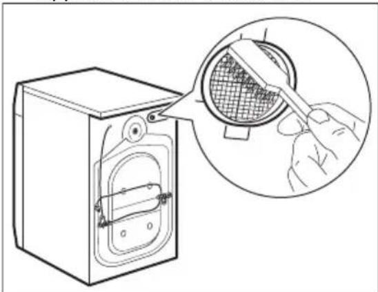 ELECTROLUX WASLMO500 - Cleaning the inlet hose and the valve filter - 3
