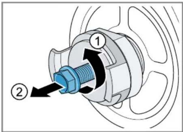 BOSCH WLZ2421SMA - Retrait des cales de transport - 1