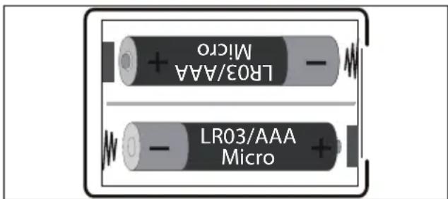 MEDION LIFE P901 (MD 37732) - Inserting batteries in the remote control - 1